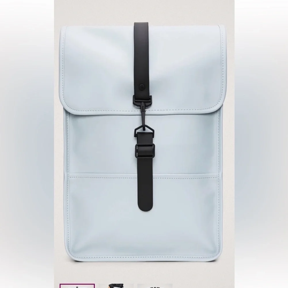 Rains Sky blue waterproof backpack